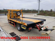 5tons towing truck hydraulic 8 degree sliding block road recovery truck body, ISUZU flatbed wrecker towing vehicle