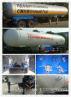 hot sale ASME standard LPG gas propane tank trailer, best price new brand 56cbm 3 Axle LPG tank trailer for sale