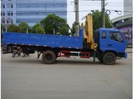 Dongfeng 4*2 5ton folded arm crane mounted on cargo truck for sale, best price and high quality forland 4*2 truck crane