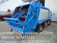 hot sale small garbage compactor truck, 4cbm dongfeng refuse garbage truck, China made best price smallest garbage truck