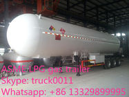 New Product Q345R/Q370R 56m3 lpg tank trailer with sun shield for sale, CLW brand BPW 3 axles bullet lpg gas trailer