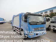 hot sale Dongfeng 3-5cbm compression garbage truck,dongfeng furuika 4*2 LHD 4m3 refuse garbage compactor truck for sale