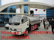 China cheapest price dongfeng 5,000L stainless steel milk tank for sale, new food grade liquid good transported truck
