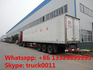 3 axles 45ft refrigerated van trailer for sale, factory sale refrigerator van body trailer, 45tons cold room semitrailer