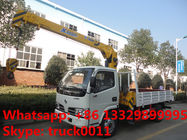 factory sale best price dongfeng  4*2 LHD mini truck with crane, Dongfeng 2.5tons cargo truck mounted on crane for sale
