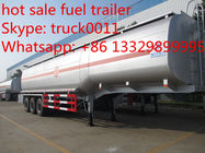 brand new carbon steel 55000L fuel trailer for sale, factory sale best price CLW 38.5tons gasoline tank trailer for sale