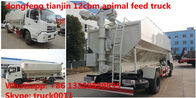 dongfeng 4*2 LHD 170hp 12cbm bulk feed delivery truck for sale, farm-oriented and livestock feed pellet transportd truck