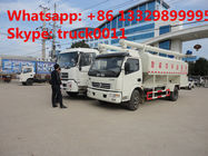 China best price 6tons hydraulic discharging poultry feed truck for sale, 5-7tons farm-oriented and livestock feed truck