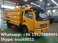 new dongfeng 4*2 LHD 120hp Euro 4 street sweeper truck for sale,best price factory sale road vacuum sweeping vehicle