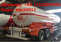 factory price 17tons Double axles lpg road tanker trailer, best price 40.5m3 road transported lpg gas tank for sale