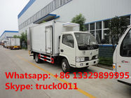 hot sale 2tons-3tons refrigerated truck for transported tuna, dongfeng reefer van truck for fresh seafood for sale