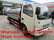 dongfeng 5,000L Euro 4 milk tank truck, liquid food tank truck for sale, best price new 304 stainless steel milk tanker