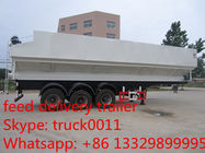 factory sale CLW 3 axle 30ton feed tank trailer for farm, best price 40-50m3 farm-oriented animal feed tank semitrailer