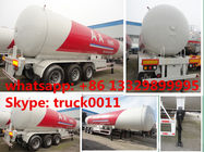 China best 3 axles 56,000L LPG  gas tanker semitrailer for propane for sale, BPW axles gas cooking propane tank trailer