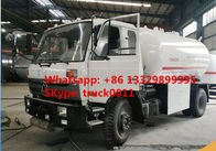 ASME standard dongfeng 5tons lpg gas refilling bowser for sale, mobile 5tons lpg gas dispensing truck for sale