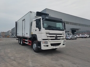 Good price SINOTRUK HOWO 6*4 LHD 266hp refrigerated truck new China manufactured 43cubic meters cold van box truck