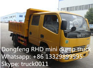 95 Hp 4*2 DONGFENG 4*2 LHD Double cabs Dump Truck 4 ton,  best price dongfeng chaochai 95hp mini dump tipper truck