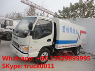 total new JAC brand 4*2 LHD small street sweeper truck for sale, best price JAC brand 3tons road sweeping vehicle