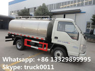 factory direct sale forland LHD/RHD 3m3 food grade milk tank truck, best price forland 5,000L milk tank truck for sale
