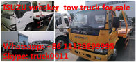 Japan brand ISUZU 4*2 LHD 4tons wrecker truck for sale, best price factory sale ISUZU traffic flatbed breakdown truck