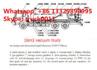 China brand Faw 6*4 18cbm vacuum trucks for sale, factory sale best price 14-18cbm FAW LHD sewage suction truck