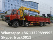 dongfeng LHD 8*4 16tons heavy duty cargo truck with crane for sale, best price dongfeng brand 16tons truck crane