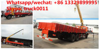 factory sale best price dongfeng 6*4 LHD 8-12tons truck with crane, hot sale dongfeng 210hp diesel truck mounted crane