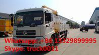 DongFeng 6*4 folding boom mounted truck folding boom truck crane, factory sale dongfeng 210hp 12tons truck with crane