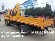 China best price T-KING 4*2 2.5Tons cargo truck with crane for sale, factory direct sale price dump ttruck mounted crane