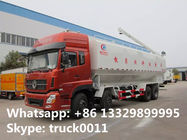 dongfeng tianlong 8*4 LHD 40cbm animal feed delivery truck for sale, 25tons farm-oriented bulk feed tank truck for sale