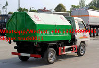 Factory sale Bottom price KAMA mini 3m3 hook lift trash truck,FOT SALE! KAMA gasoline mini wastes collecting vehicle