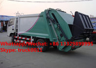 Customized high quality and lower Dongfeng 5m3 compression wastes collecting vehicle with rear loading hopper for sale