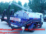Factory customized JAC brand 4*2 LHD 4m3 fecal suction truck for sale, HOT SALE! China cesspoolage tank truck