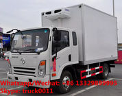 Factory wholesale good price Dayun brand 4*2 LHD 4tons refrigerator van truck for sale, Dayun reefer van truck