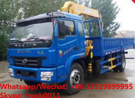 Factory sale good price YUEJIN Brand 4*2 LHD 3.2tons telescopic boom mounted on cargo truck, truck with crane for sale