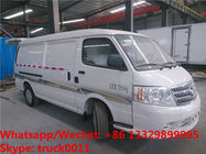 high quality and best price FOTON 4*2 LHD gasoline refrigetator minivan vehicle for sale,new cold room van minibus