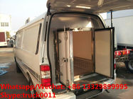 high quality and best price FOTON 4*2 LHD gasoline refrigetator minivan vehicle for sale,new cold room van minibus