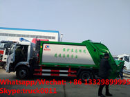 best price dongfeng 4*2 LHD/RHD 120hp diesel 7m3 6tons garbage compactor truck for sale,compression garbage truck