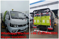 cheapest price dongfeng 4*2 LHD gasoline road cleaning truck for sale, street sweeping truck, road sweeper vehicle