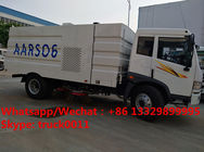 new best price FAW 4*2 RHD road sweeping truck for sale, street sweeper with 4 sweeping brushes, road cleaning truck