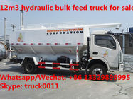 hydraulic discharging 12m3 5-6tons factory sale bulk feed delivery truck for sale, poultry feed body mounted on truck