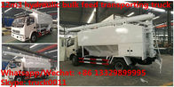 hydraulic discharging 12m3 5-6tons factory sale bulk feed delivery truck for sale, poultry feed body mounted on truck
