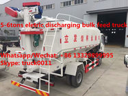 High quality and cheapest price China made 5-6tons 380volts electric system discharging bulk feed truck for sale