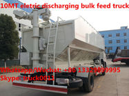 best seller-190hp diesel 20m3 electric system discharging bulk feed delivery truck for sale, 10MT feed body truck