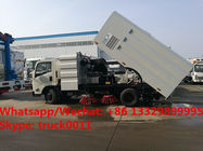 new high quality JMC brand 4*2 LHD 140hp Euro 3 road sweeper for sale, JMC road cleaning vehicle, street sweeper truck