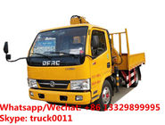 Factory sale good price dongfeng 4*2 LHD/RHD truck with 2tons folded crane boom, 2ton small cargo truck with folded boom