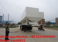 new best price 50cbm-60cbm poultry feed container semitrailer for sale,electric discharging animal bulk feed trailer