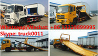 Chinese made dongfeng 4*2 LHD diesel 6tons flatbed type wrecker tow truck for sale, road breakdown towing truck for sale