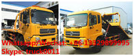Chinese made dongfeng 4*2 LHD diesel 6tons flatbed type wrecker tow truck for sale, road breakdown towing truck for sale