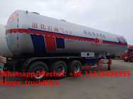 2020s new manufactured 59.53cbm bulk lpg gas tanker semitrailer for sale, cheaper higher quality propane road tanker